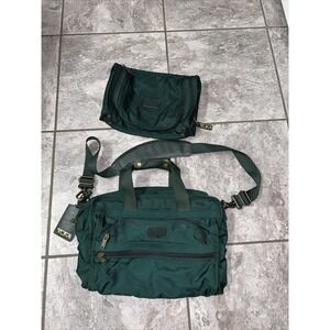 Tumi Alpha Ballistic Duffle Carry-On Forest Green Nylon Overnight & Hygiene Bag‎